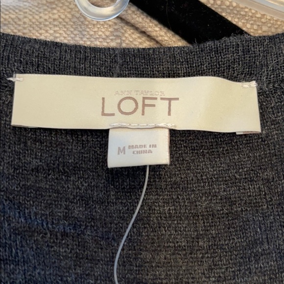NWT Loft Merino Wool Blend 1/3 Zip Light Sweater - Picture 6 of 8